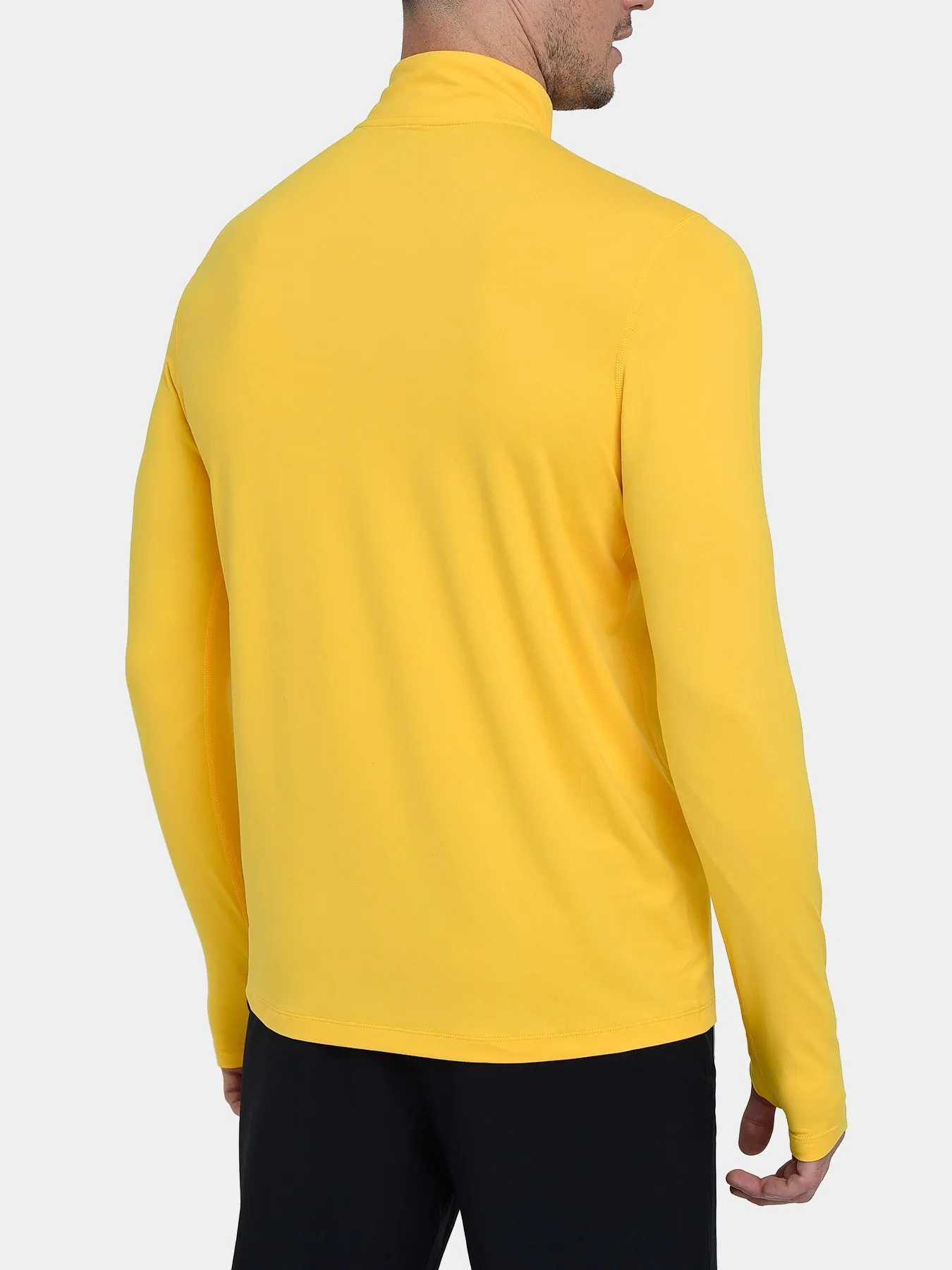 Fusion Half Zip Running Top For Men With Thumbholes & Chest Zip Pocket