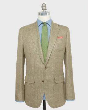 Ghost Blazer in Sage/Wheat Herringbone