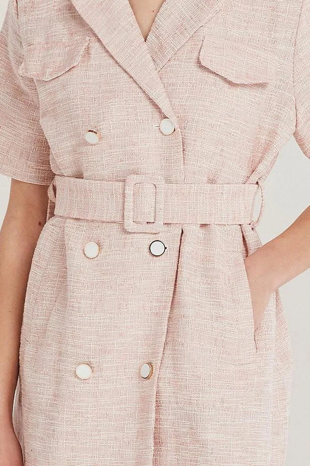 Gia Tweed Blazer Dress w/ Belt