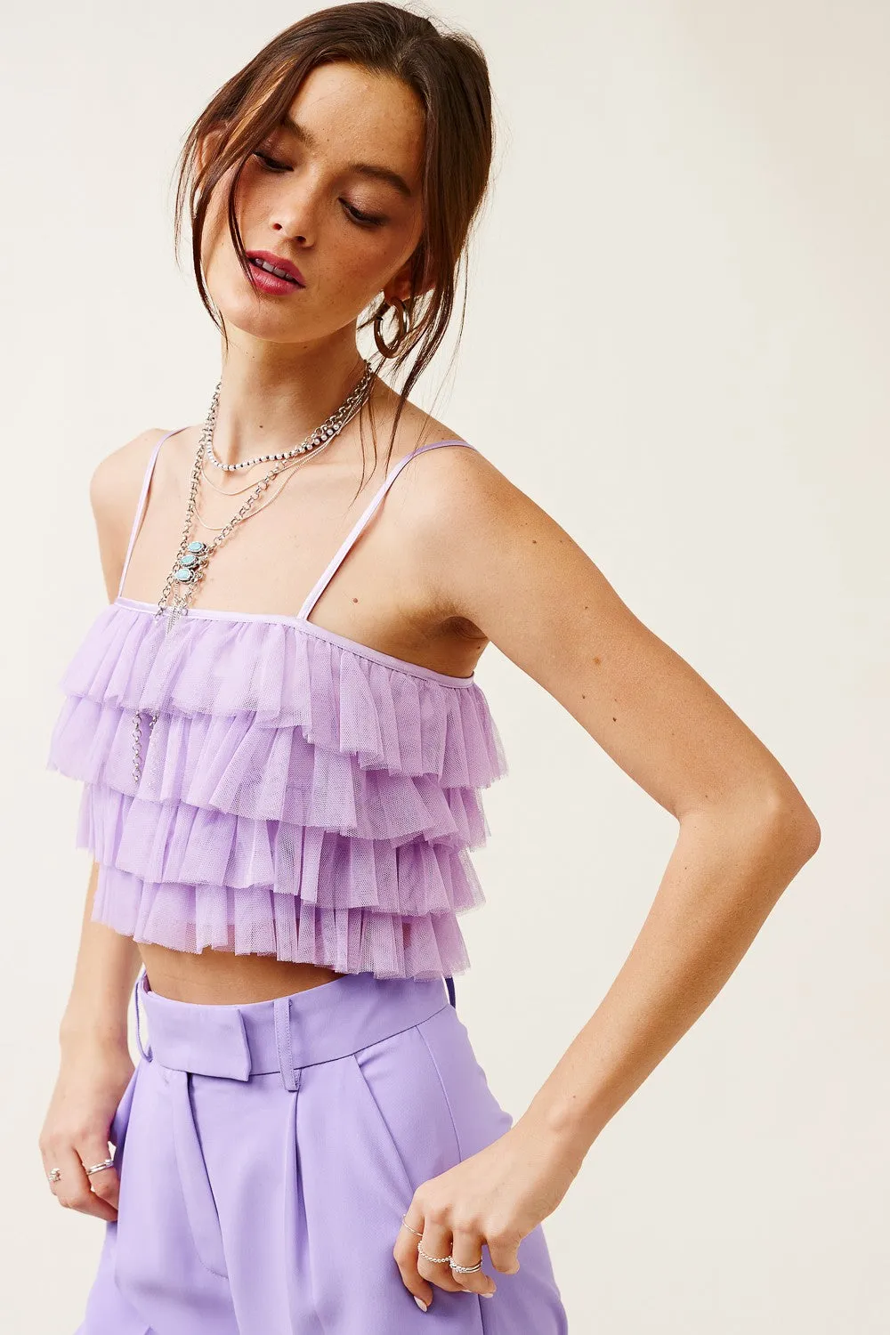 Gigi Ruffled Crop Top