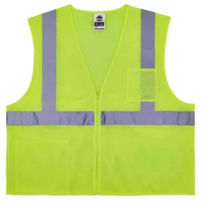 GloWear 8256Z Self-Extinguishing Hi-Vis Safety Vest - Type R Class 2 Zipper