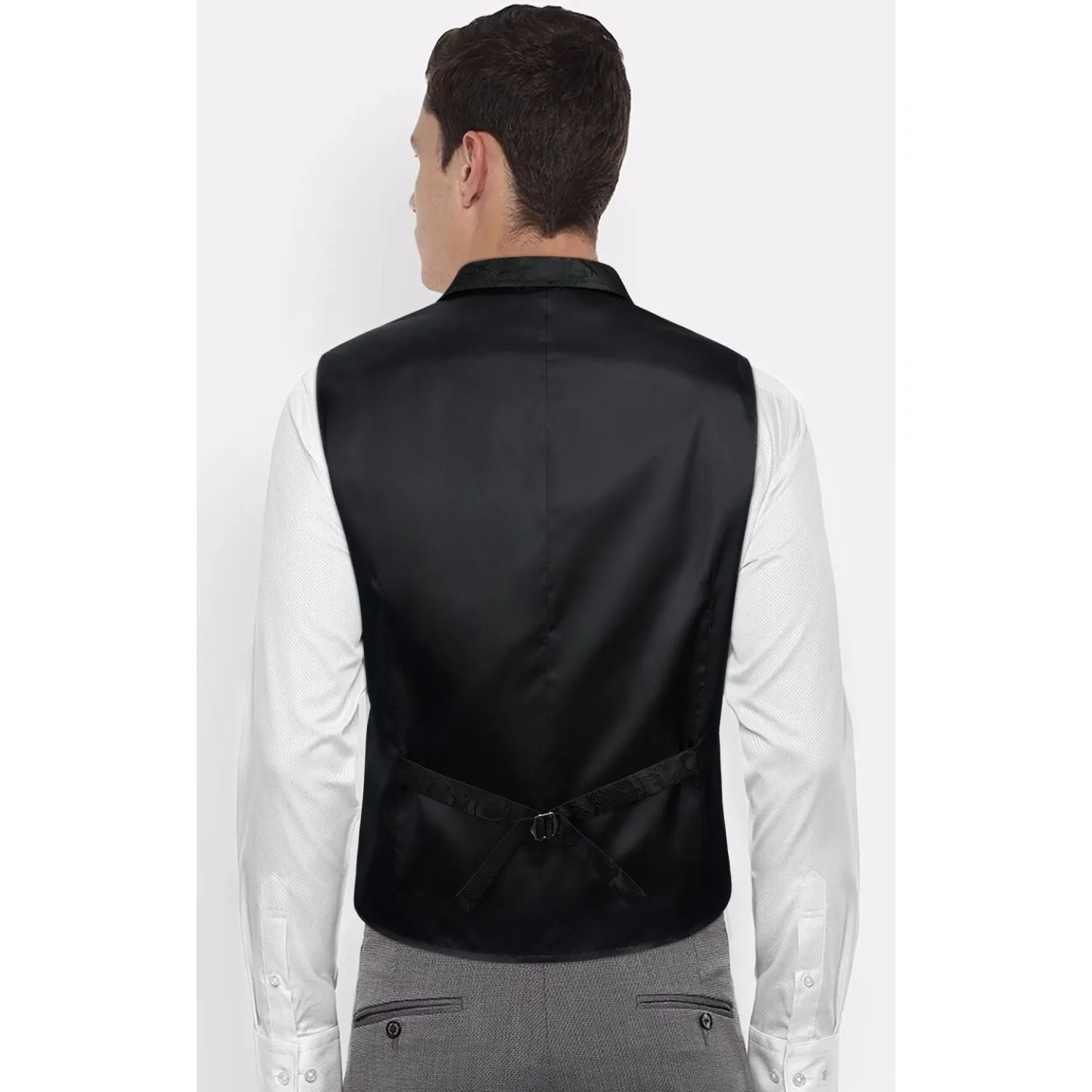 Gothic Lapel Party Vest for Men - BLACK-7