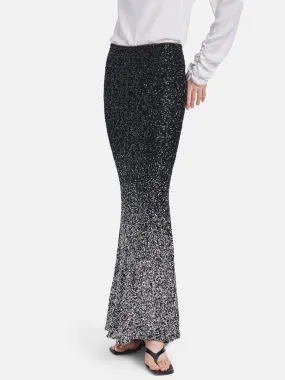 Gradient Sequin Mermaid Skirt