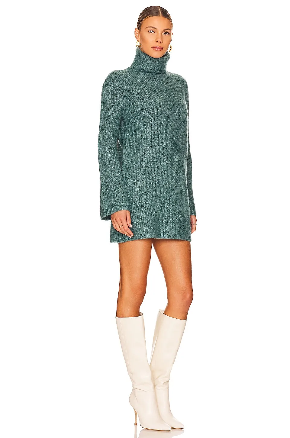 Green Foliage Abbie Sweater Dress