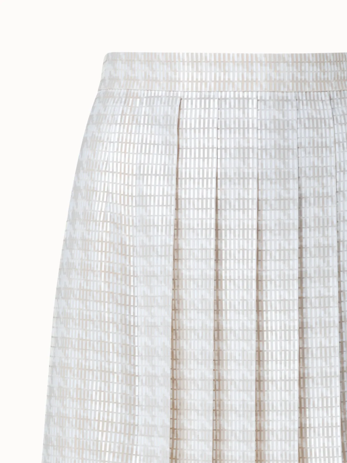 Houndstooth Sequins on Organza Long Skirt