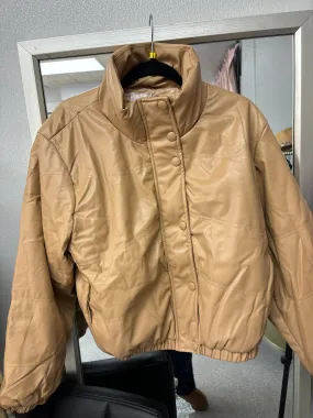 Jacket- puffy faux leather