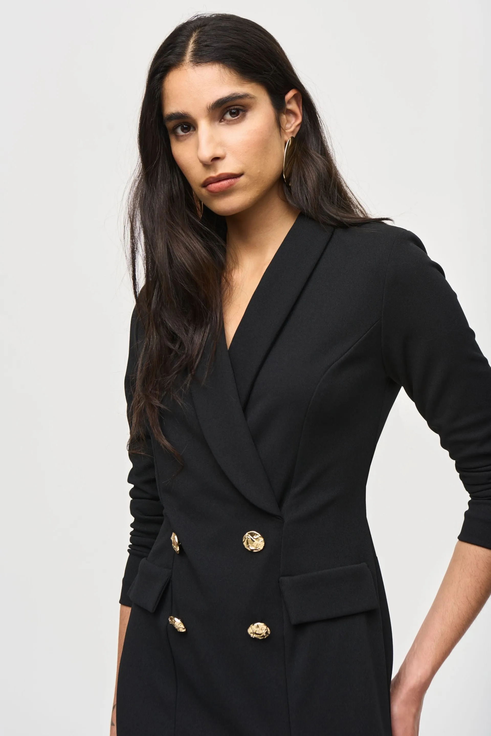 Joseph Ribkoff Black Double Breasted Blazer Dress 243146