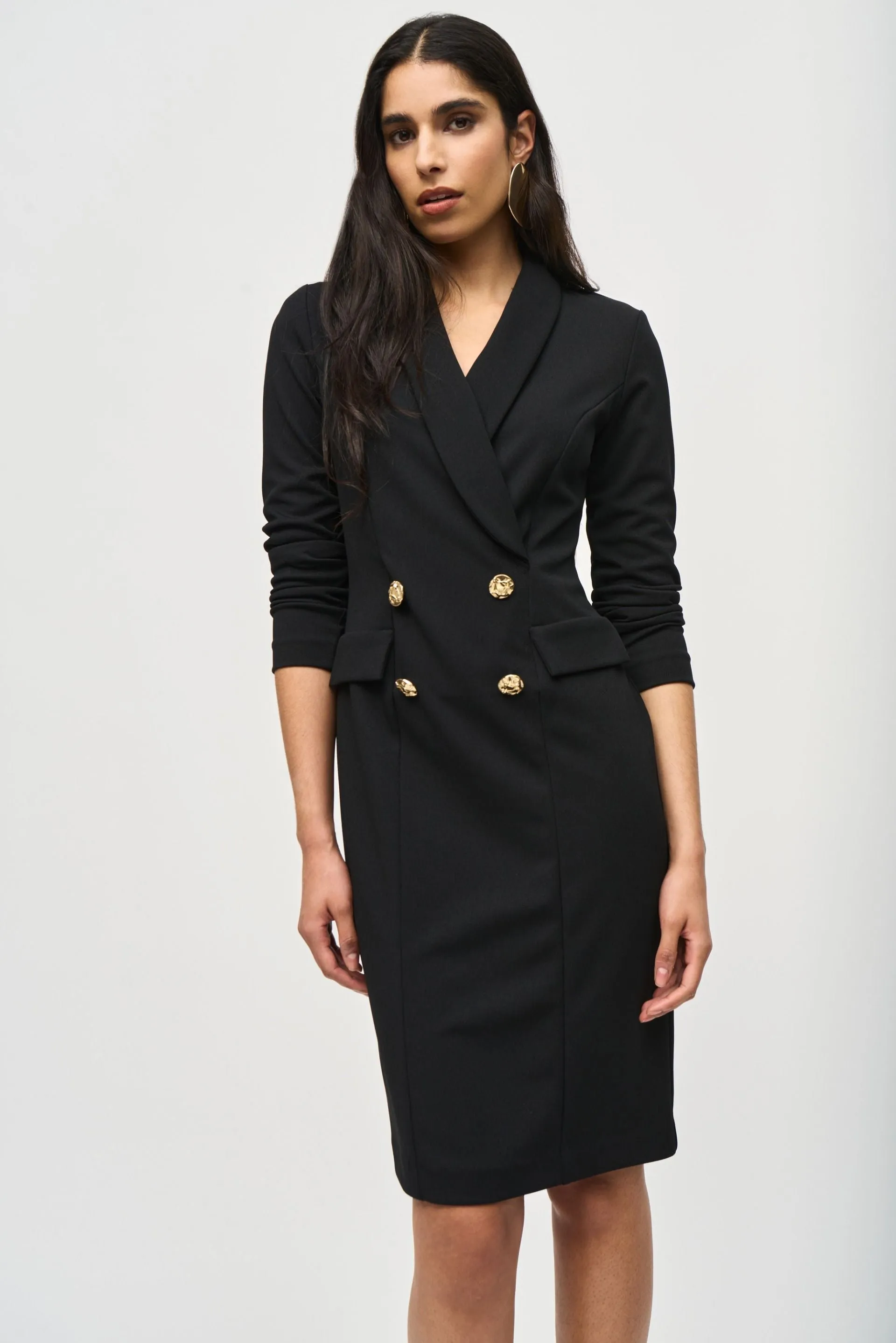 Joseph Ribkoff Black Double Breasted Blazer Dress 243146