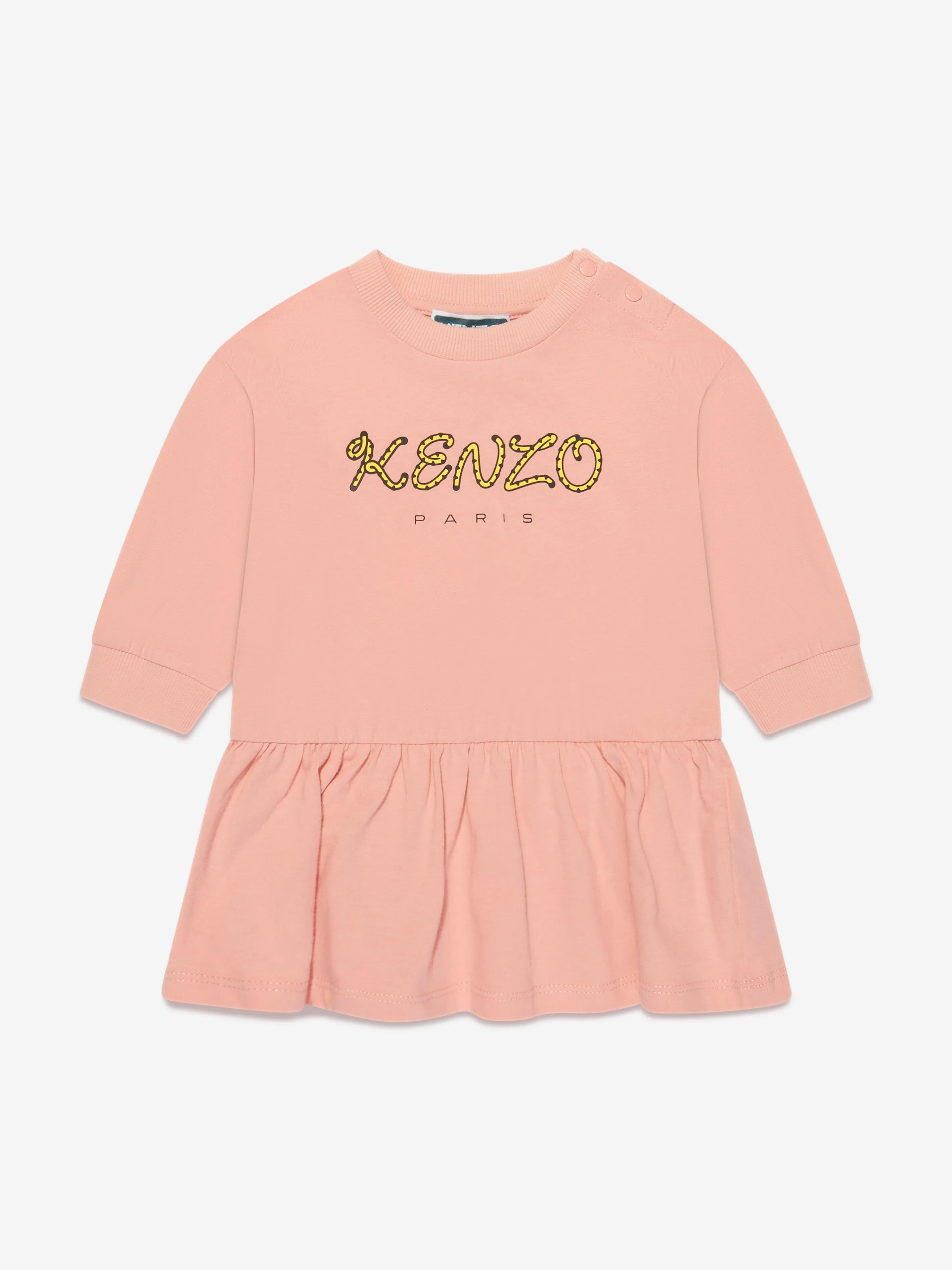 KENZO Baby Girls Logo Jersey Dress in Pink