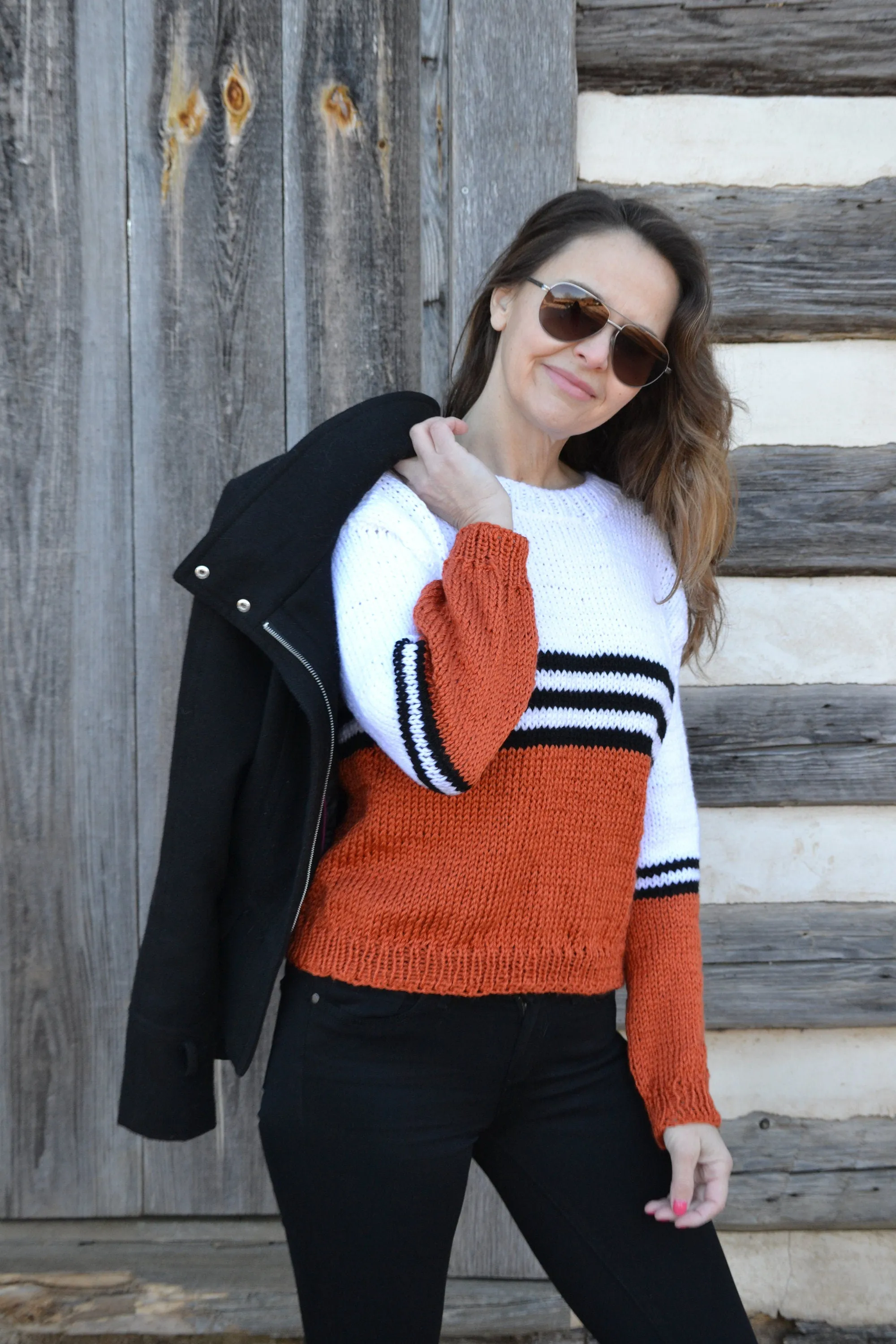 KNITTING PATTERN DIY Pumpkin Spice Women's Pullover Sweater, Women's Knit Top, Sweater Top, Simple Knit Top, Easy Knit Top, Easy Knit  Top