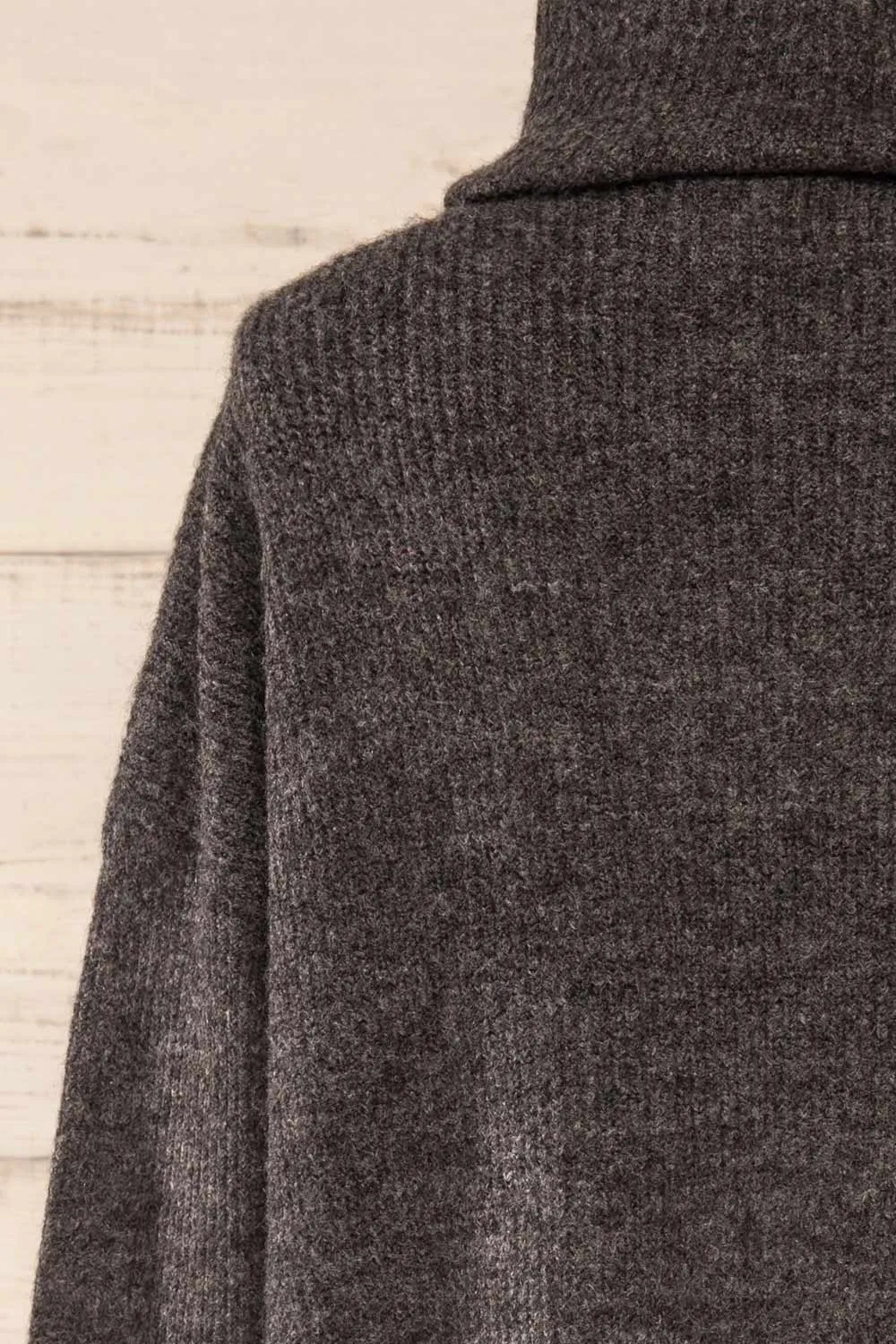 Koror Grey | Knit Turtleneck Sweater Dress