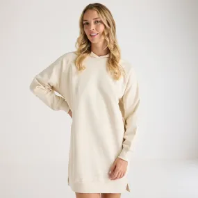 Ladies Taupe Sweater Dress