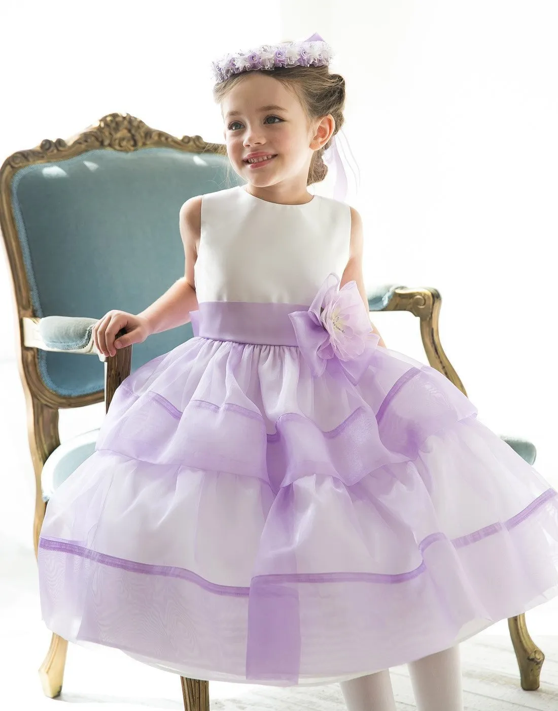 Layered Mirror Organza and Satin Dress - Pink