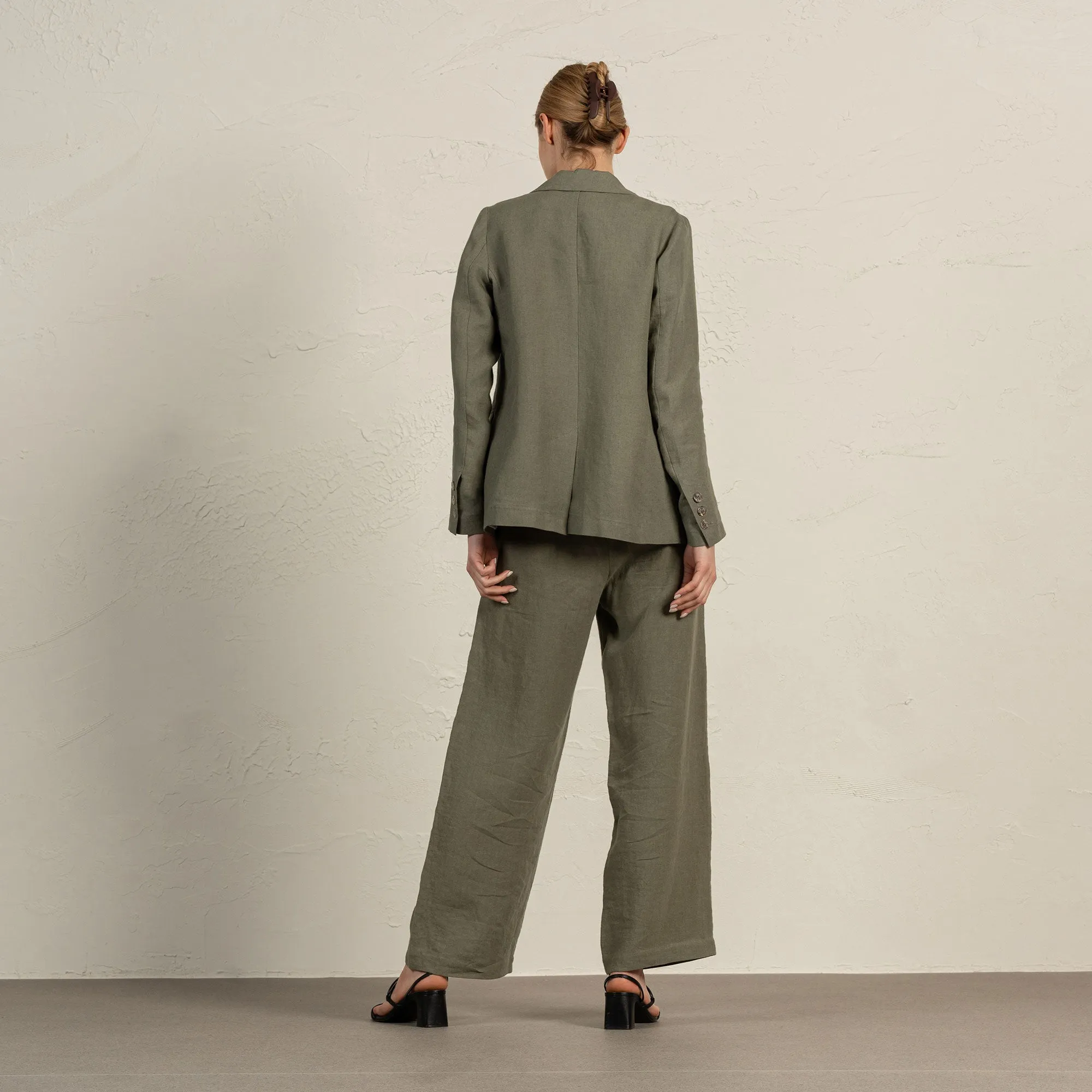 Linen Blazer, Vest & Pants 3-Piece