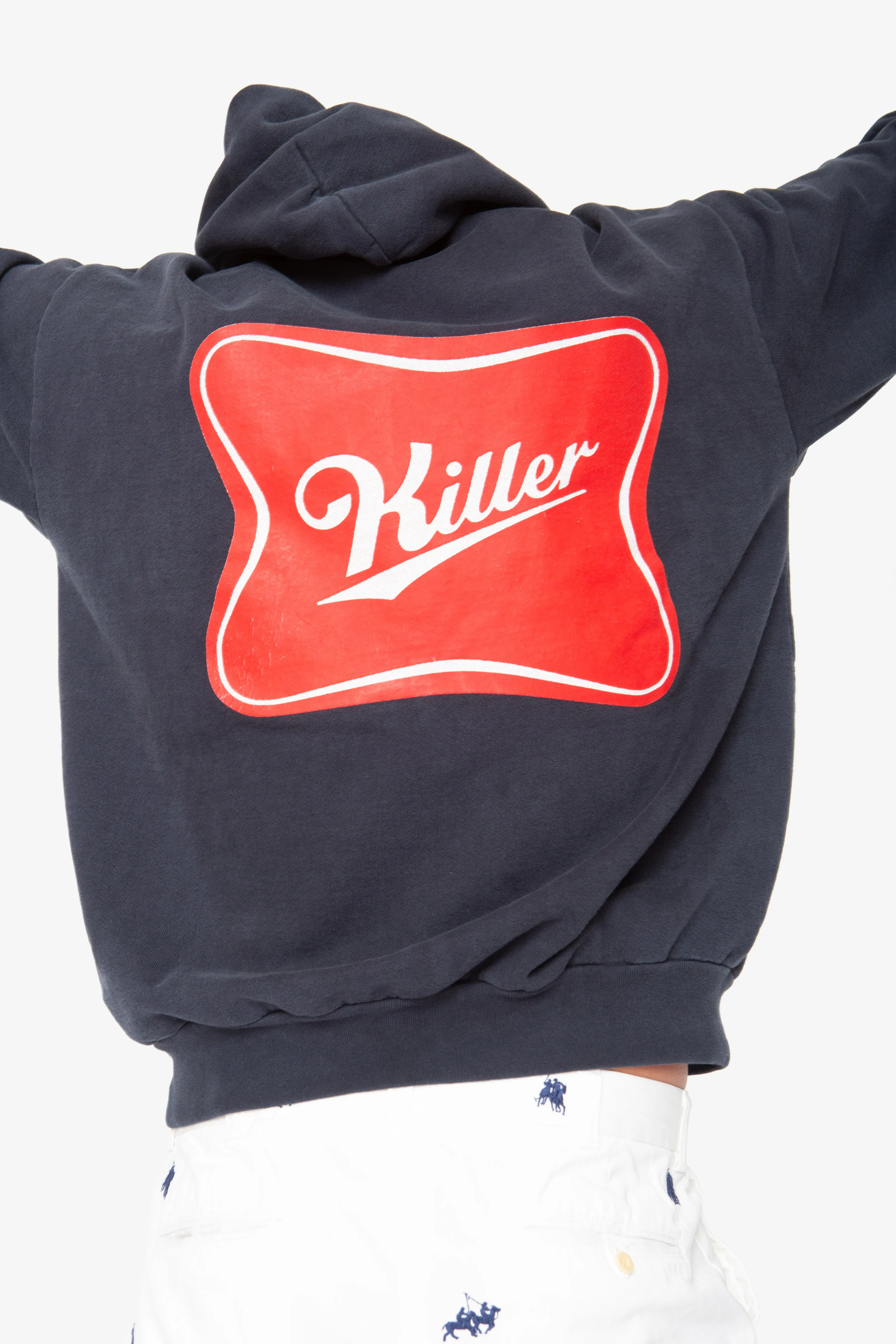 Lit Hoodie Sweatshirt in Navy