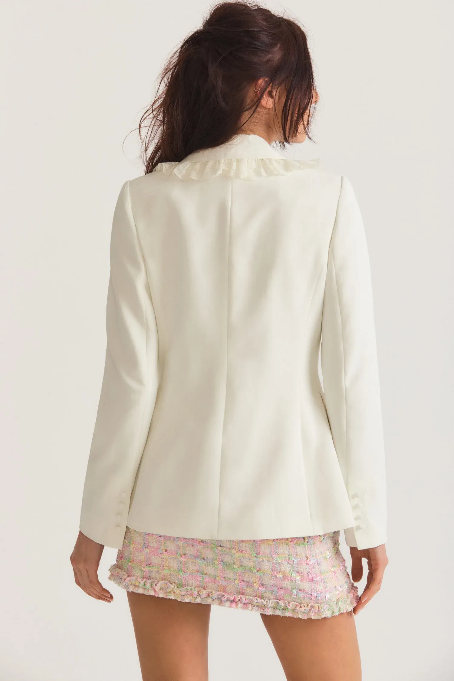 Love Shack Fancy - Lula Blazer in Antique White