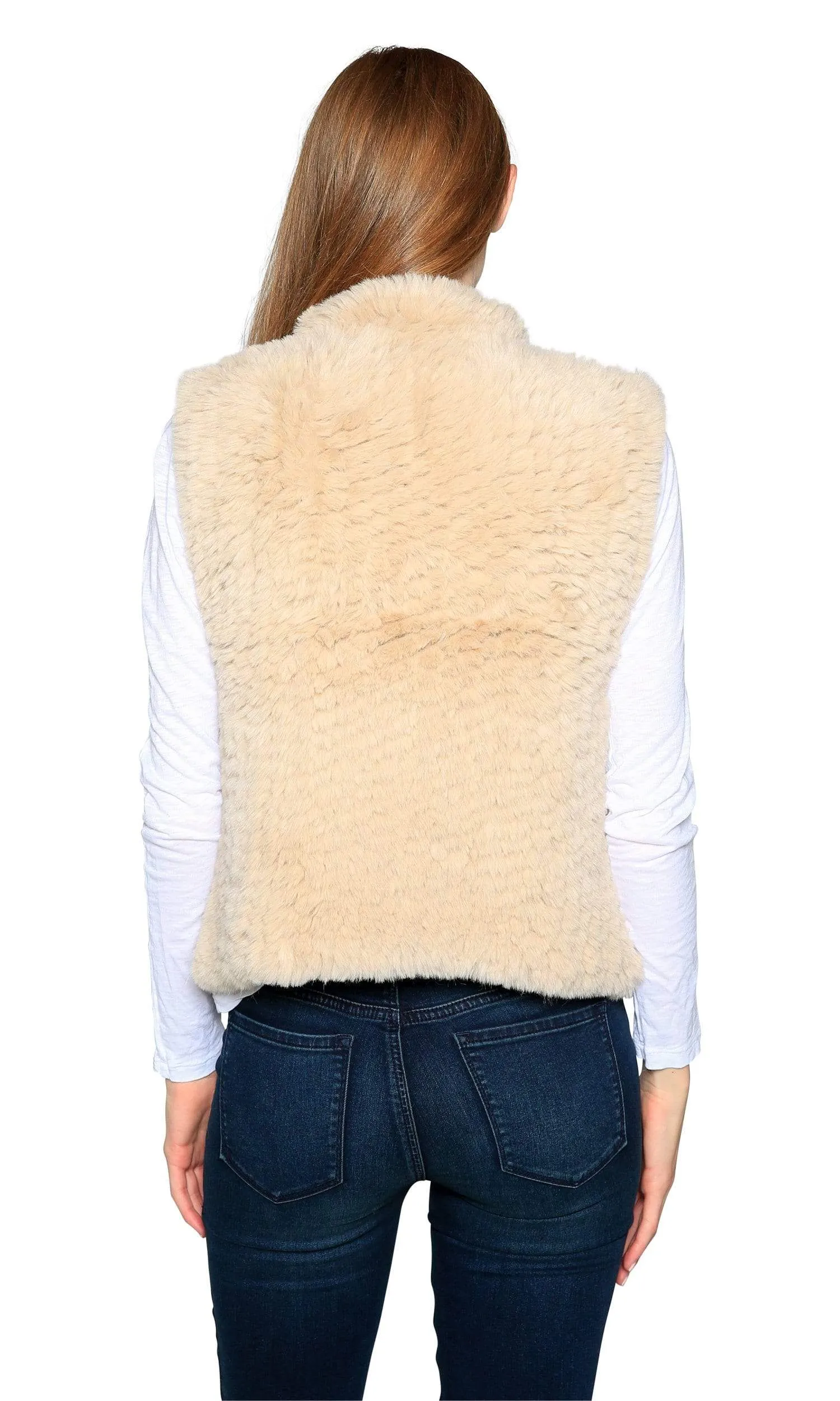 Love Token Ruby Zip Up Faux Fur Vest