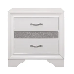 Luster White Night Stand