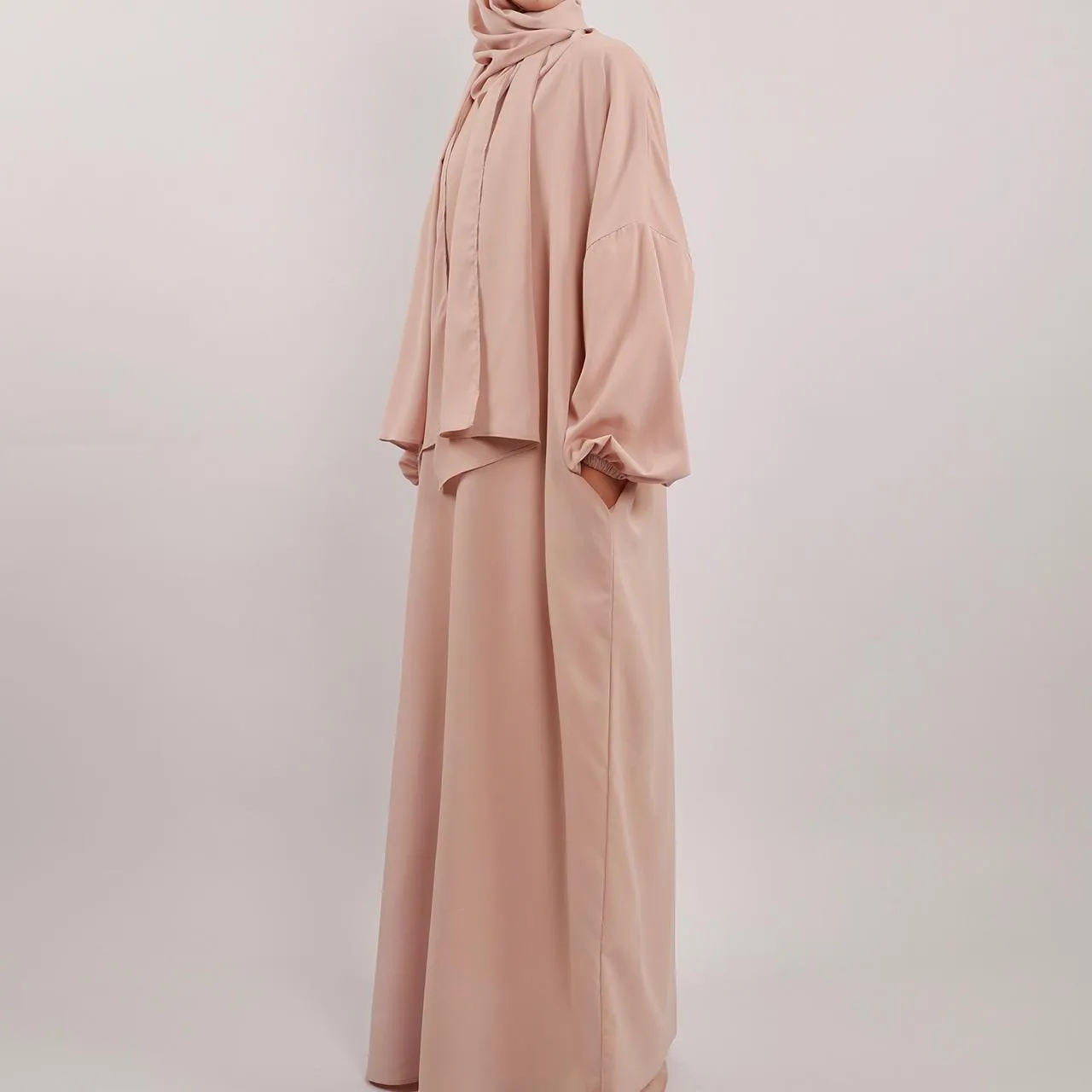 MA001 Hijab Attached Hoodie Abaya