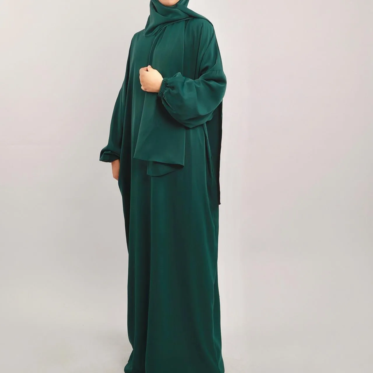 MA001 Hijab Attached Hoodie Abaya