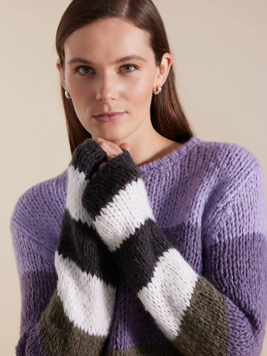 Marco Polo Chunky Block Stripe Sweater - Multi Stripe