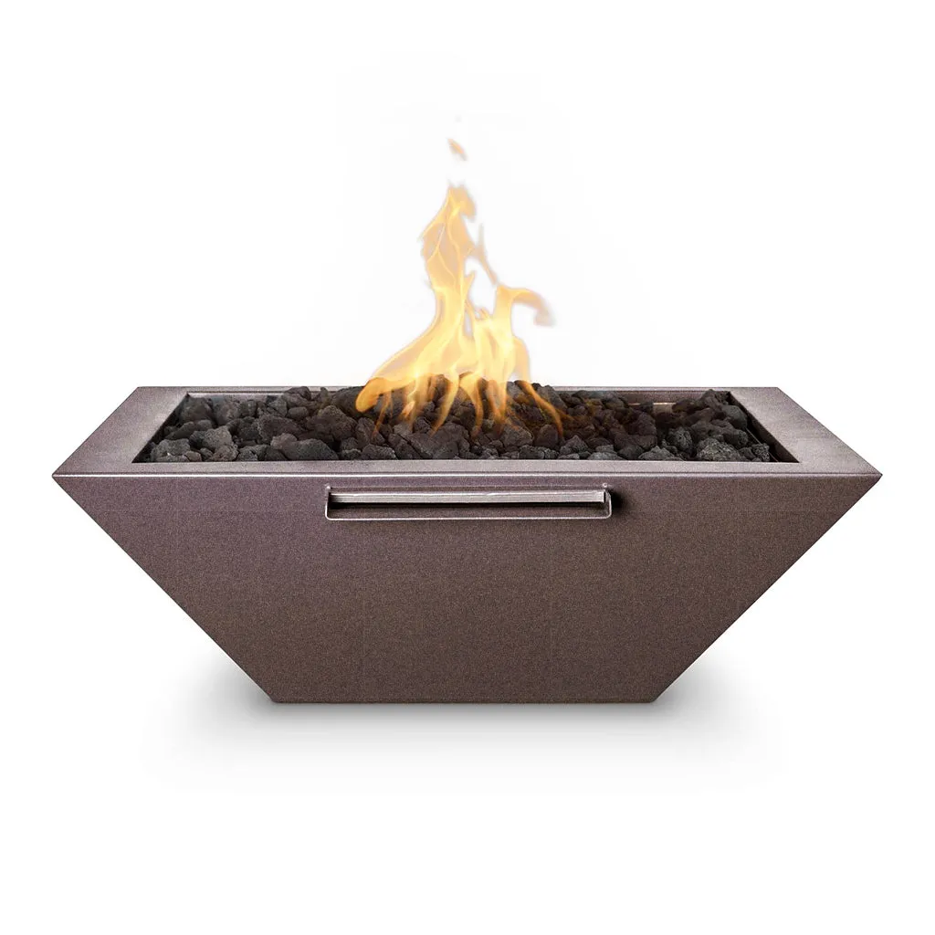 Maya 24" Fire and Water Bowl, Powder Coated Metal - Pool Feature