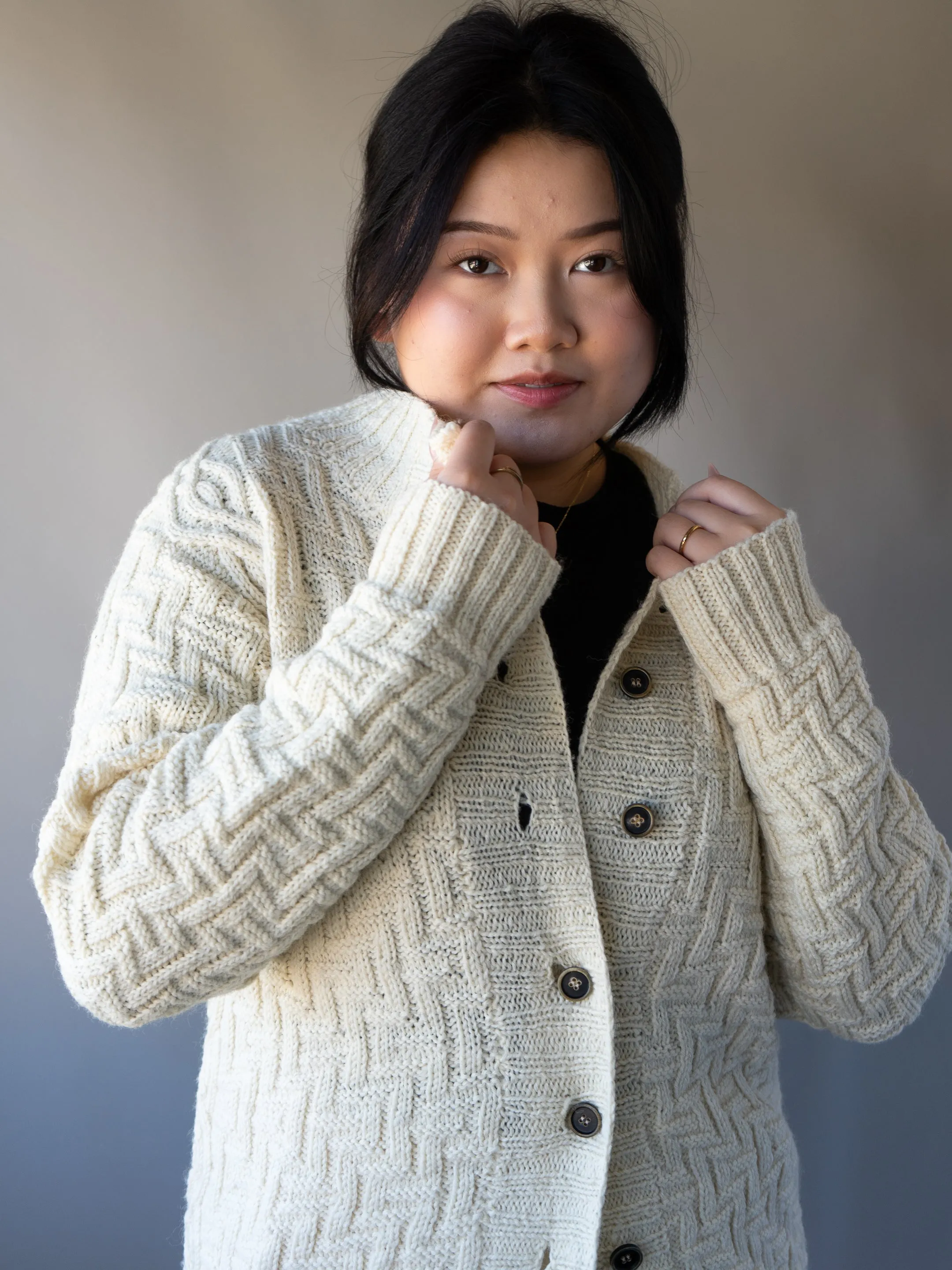 Mayan Puzzle Cardigan <br/><small>knitting pattern</small>