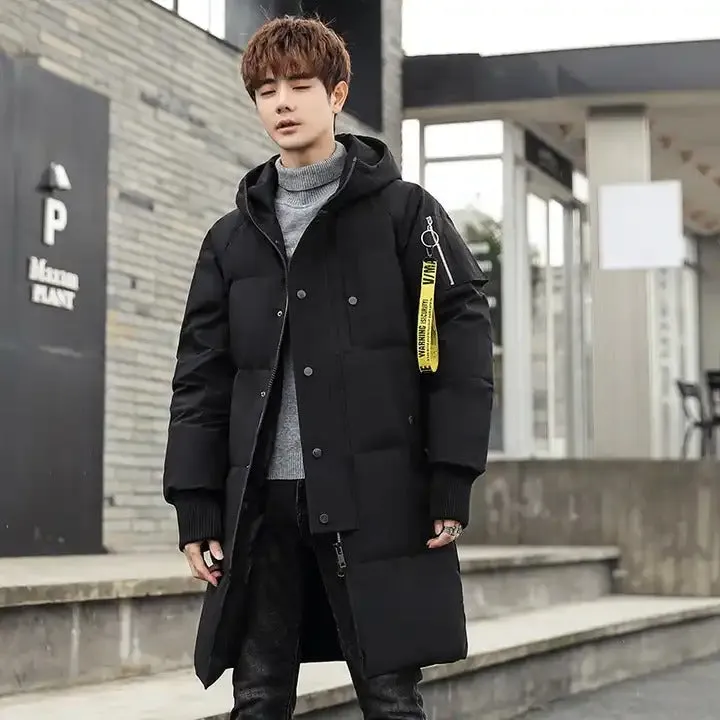 Men Warm Long Parka Casual Coat Zipper Padded Puff Jacket | 550