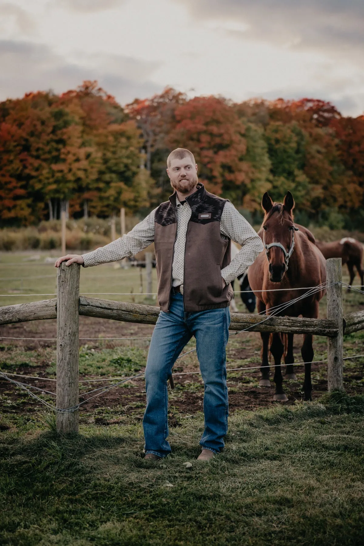 Men's 'Cooper' CINCH Brown Wooly Vest (S-XXL)