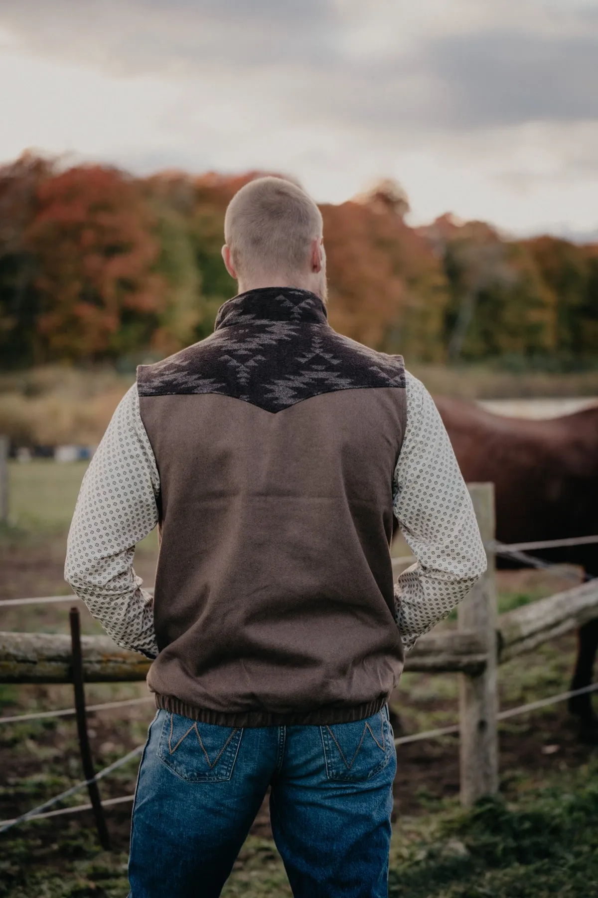 Men's 'Cooper' CINCH Brown Wooly Vest (S-XXL)