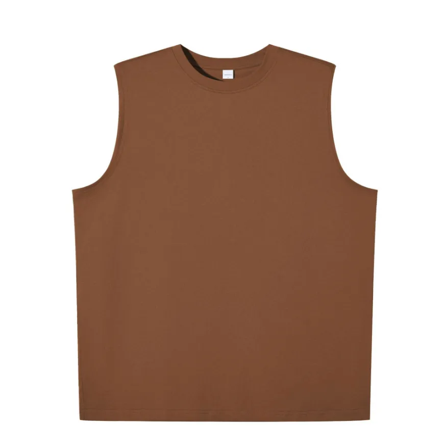 Men's pure cotton round neck vest