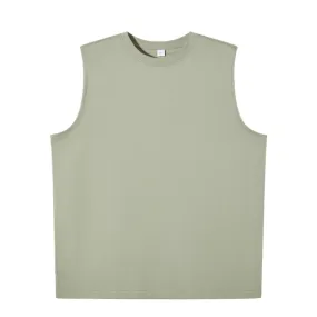 Men's pure cotton round neck vest