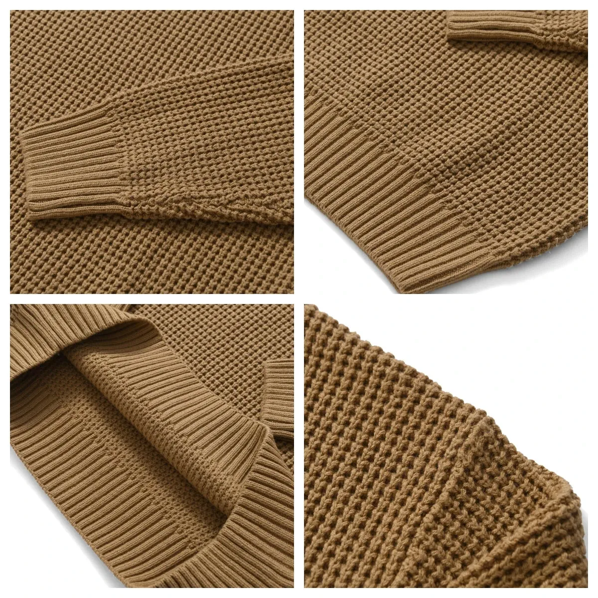 Men's Waffle O-neck Pullover