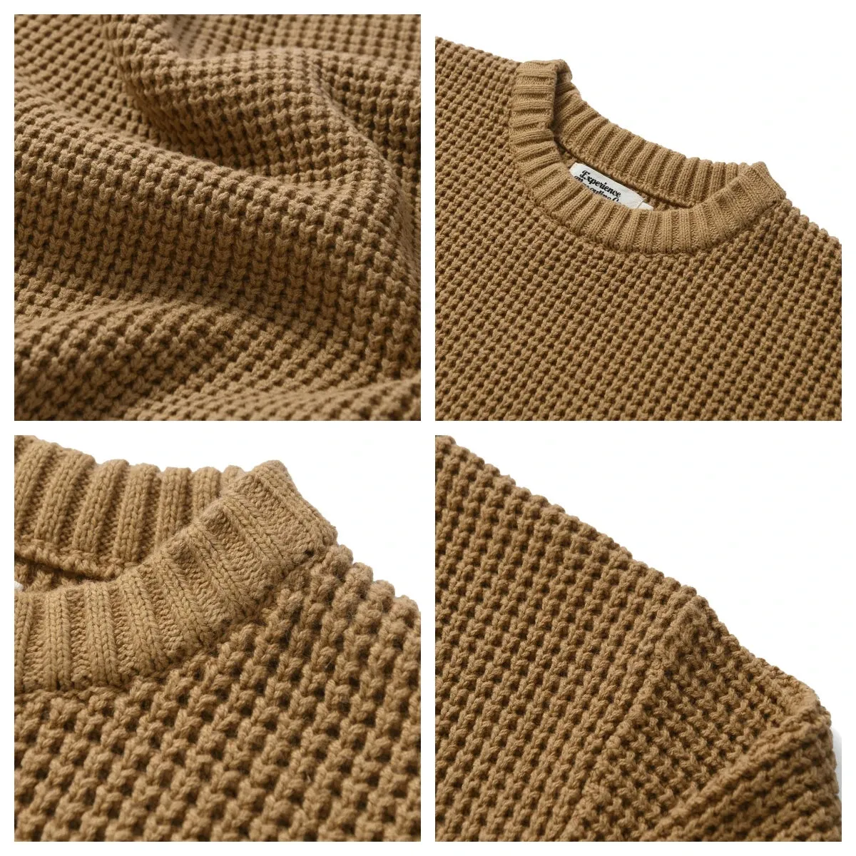 Men's Waffle O-neck Pullover