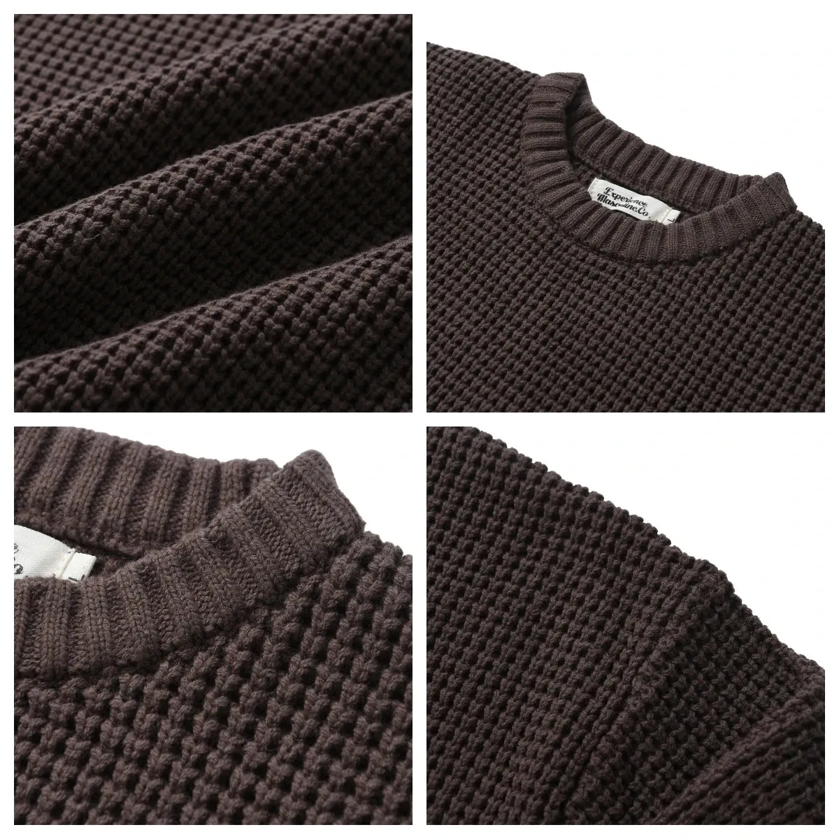 Men's Waffle O-neck Pullover