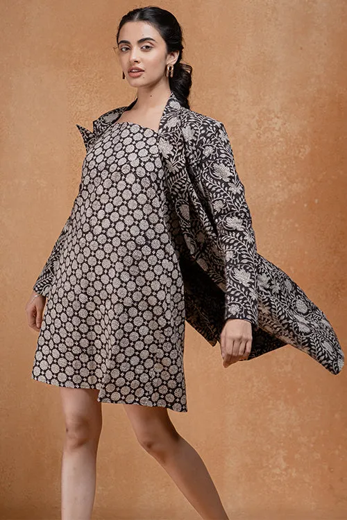 Okhai "Ruminate" Handblock Printed Pure Cotton Blazer Dress