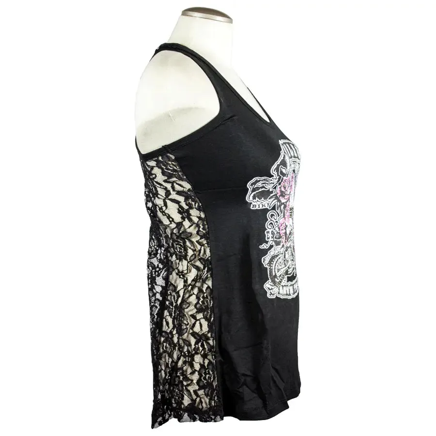 Open Road Women's Devilish Lace Back Tank Top