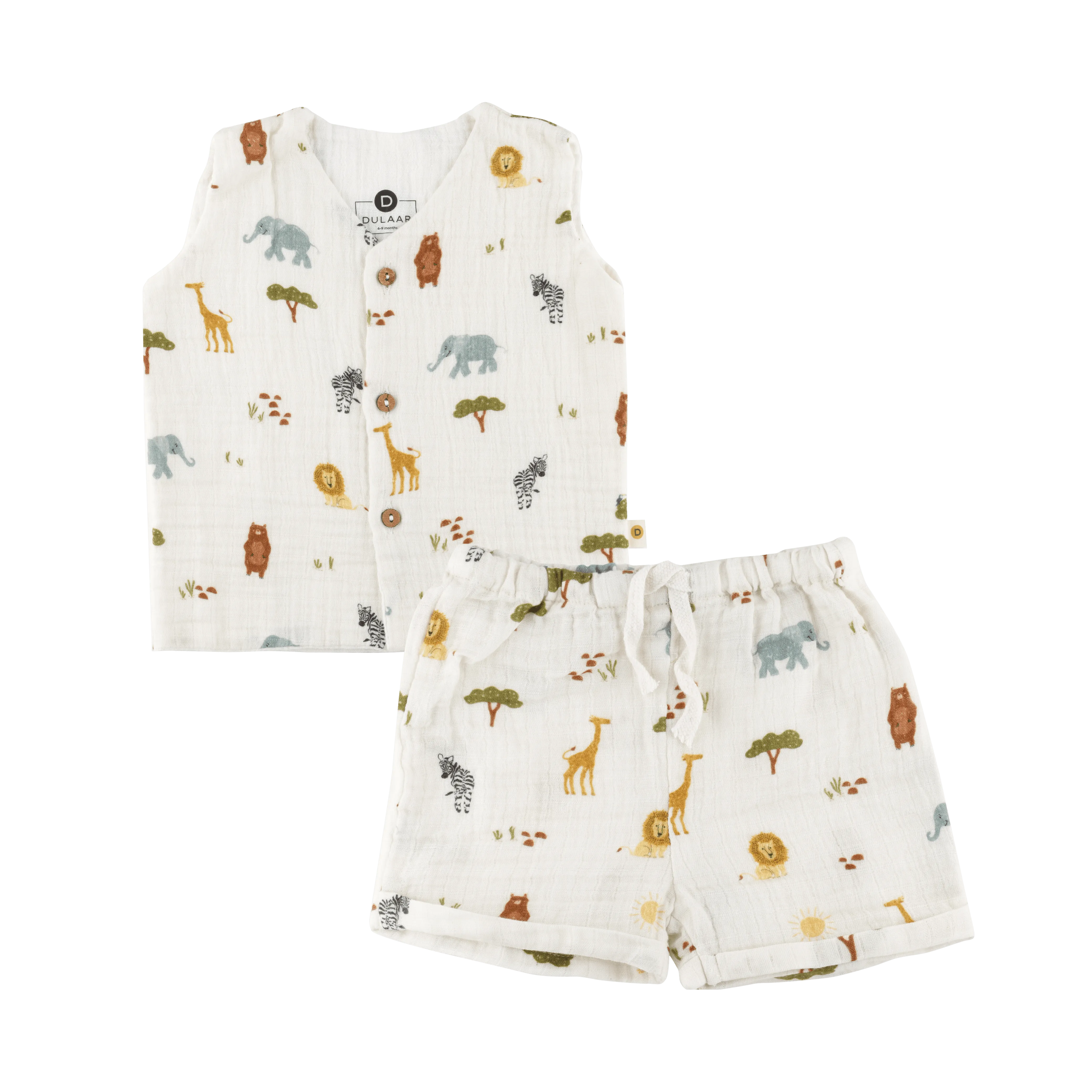 Organic Muslin Vest & Shorts Set | The Happy Camper