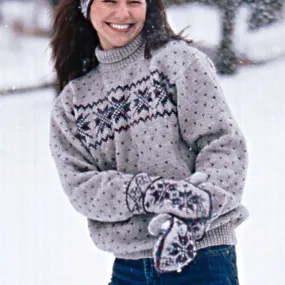 Patons Knit Snowflake Pullover