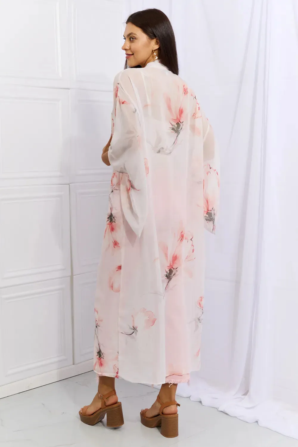 Pick Me Floral Chiffon Kimono Cardigan