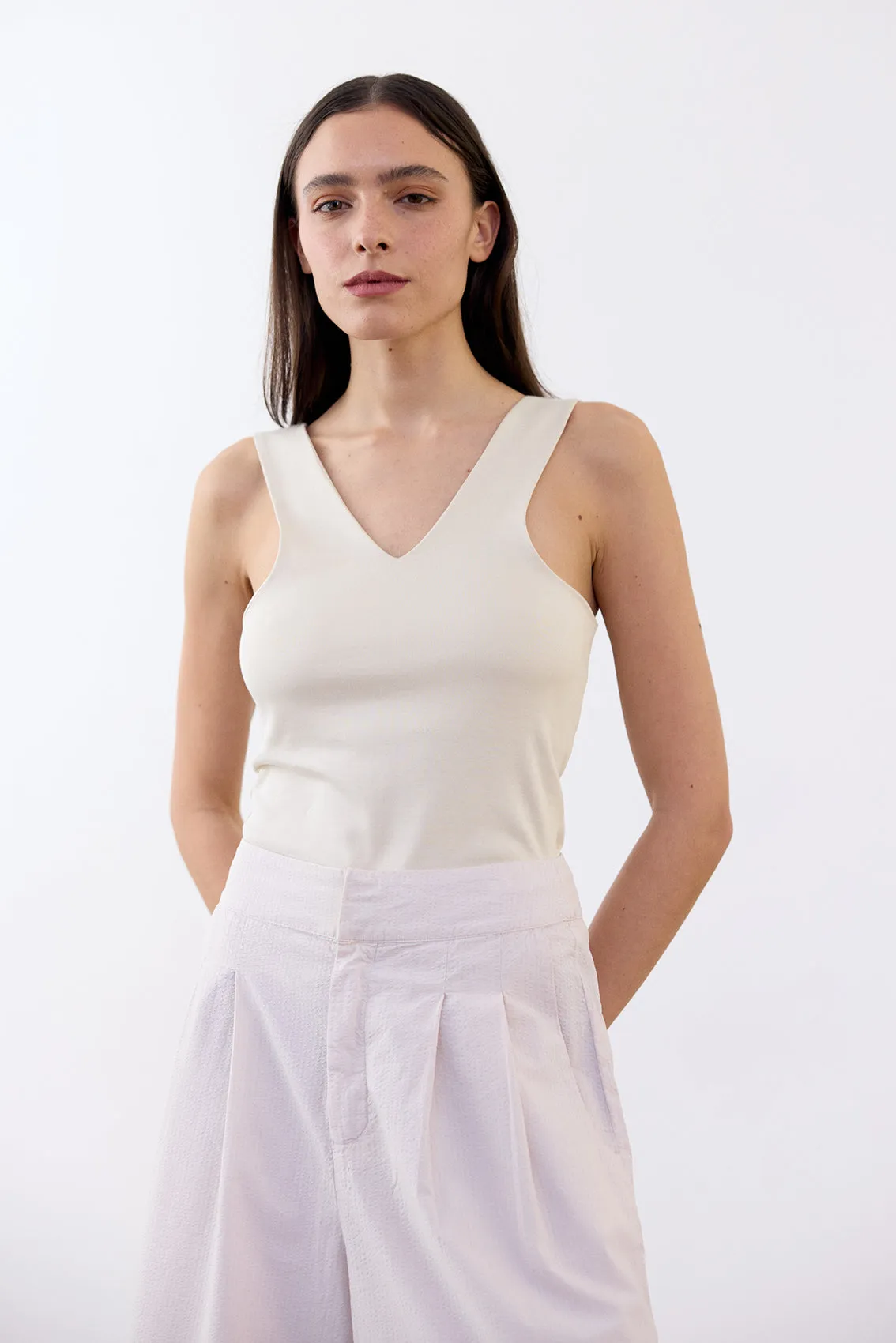 Pima Cotton Tank Top - Crudo