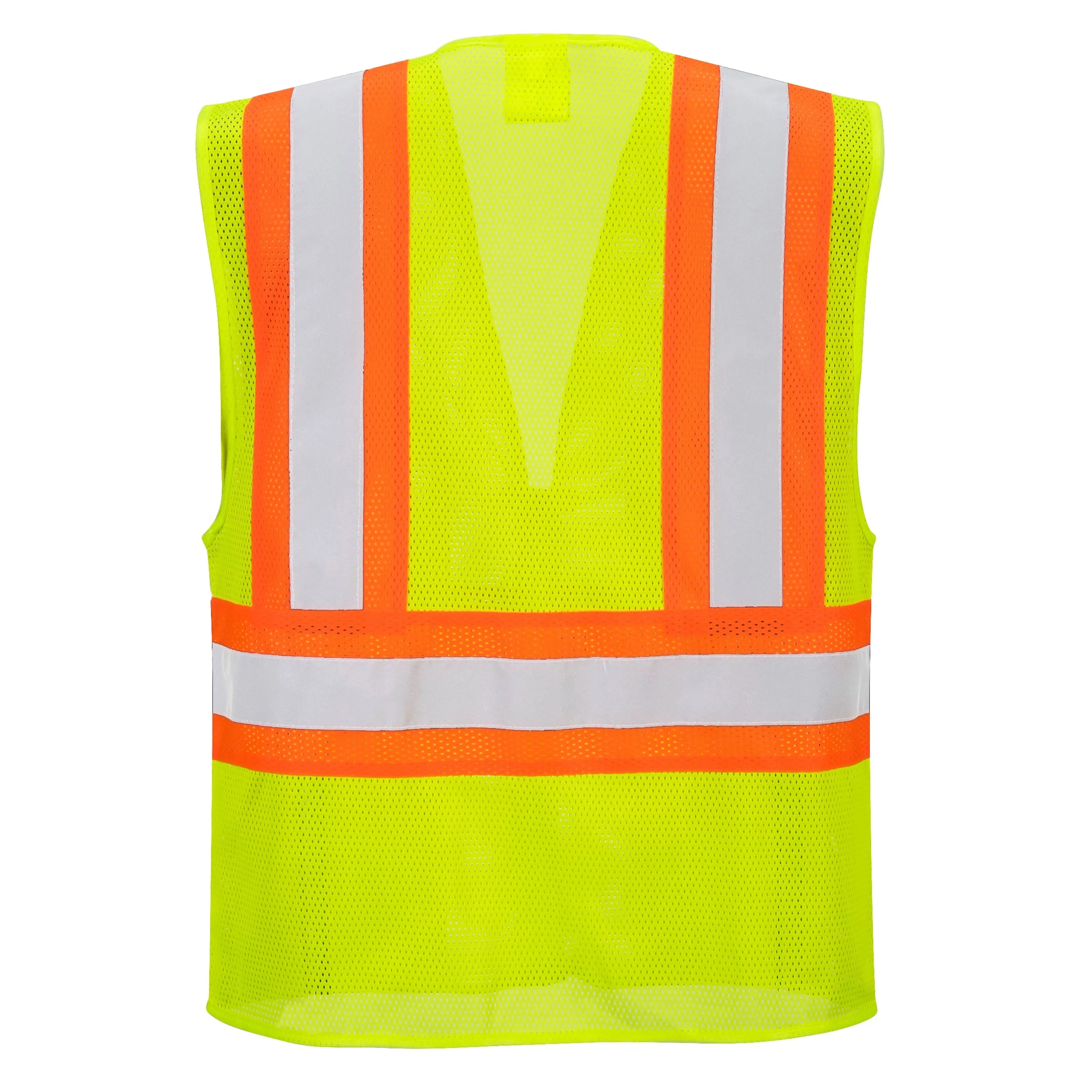 PORTWEST® US371 Tulsa Contrast Hi Vis Mesh Safety Vest - ANSI Class 2