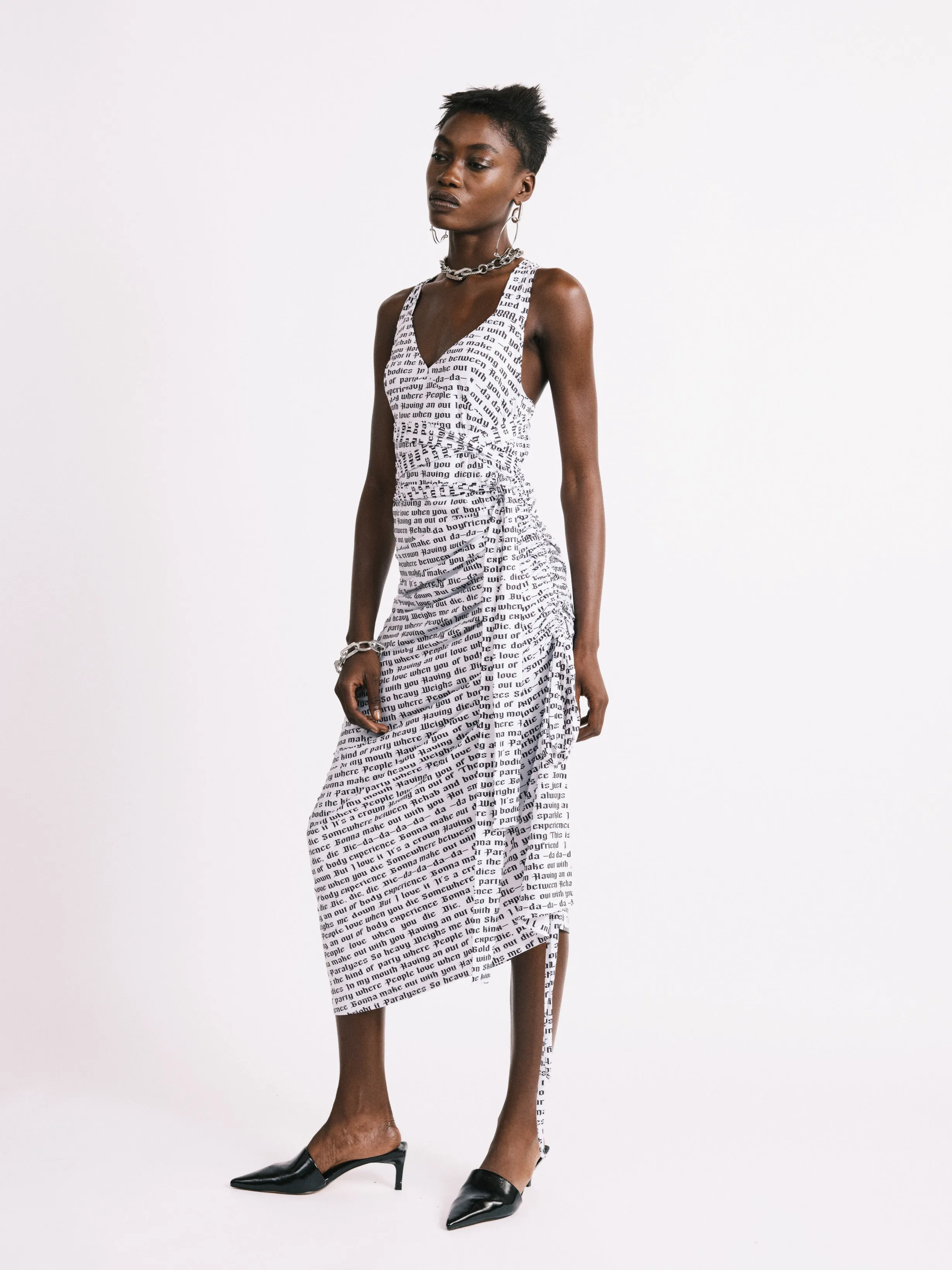 PRINT SLIP ON DRESS