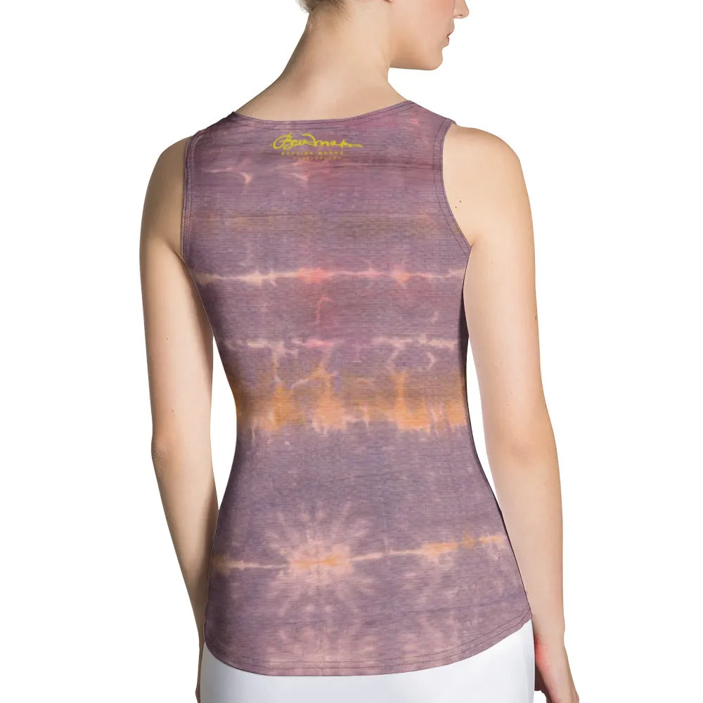 Purple Sunset Tie Dye Tank Top