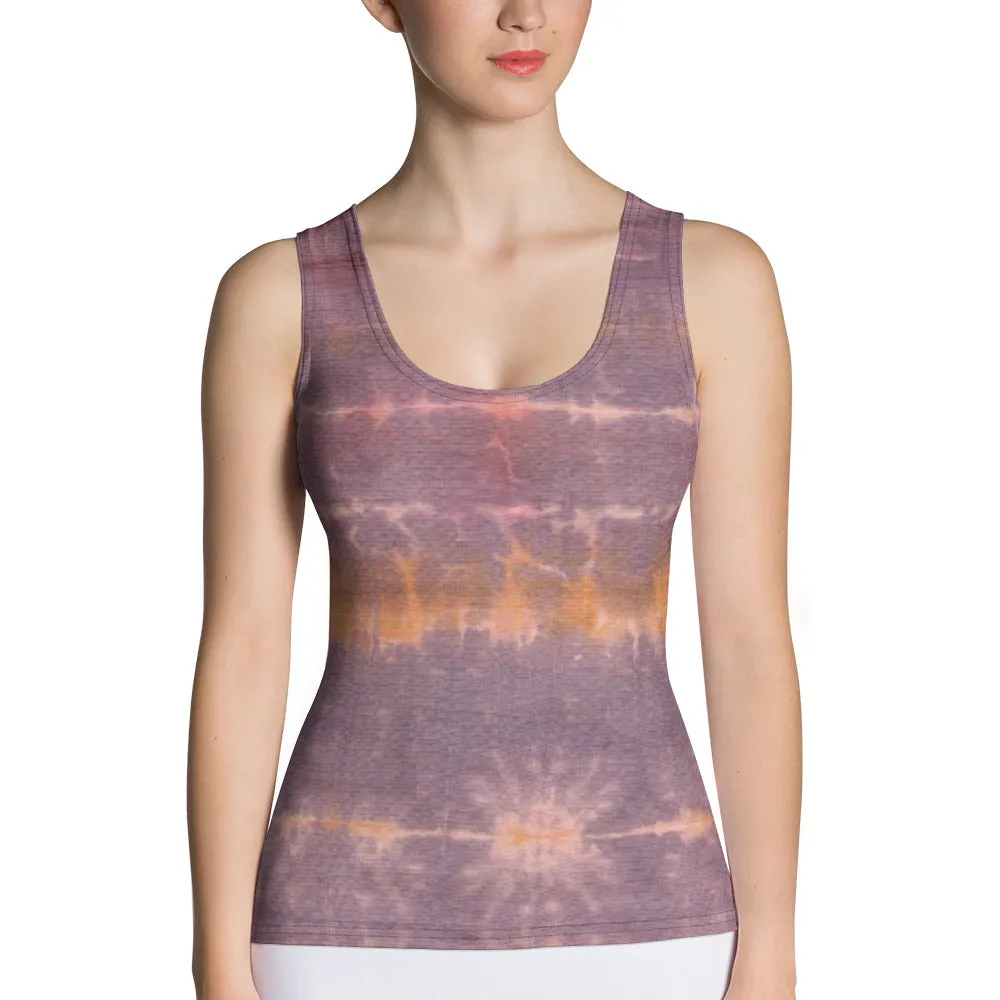 Purple Sunset Tie Dye Tank Top