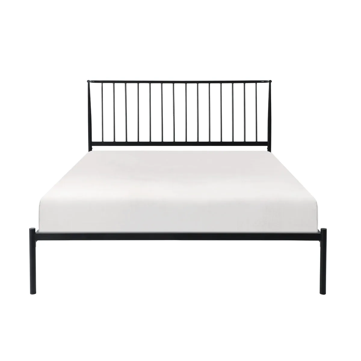 Queen Metal Platform Bed - Black Finish, No Box Spring Needed, Easy Assembly