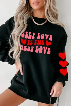 "Self Love Is The Best Love" Graphic Multiple Shirt Options (Black) - Print On Demand