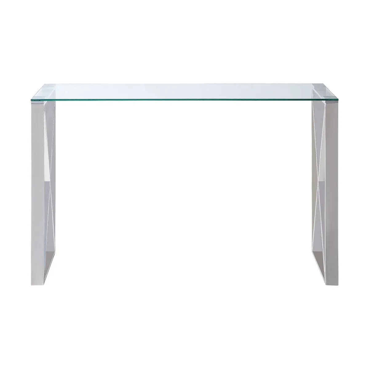 Rush X-Framed Tempered Glass Sofa Table