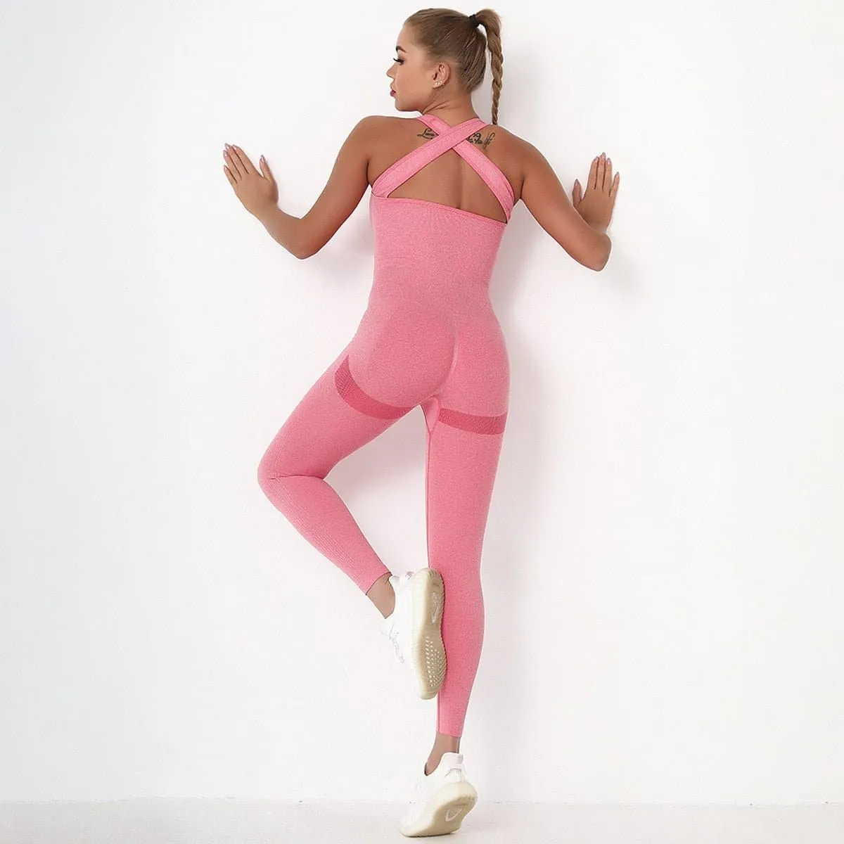 Seamless Yoga Sporty Jumpsuit for Women - Quick-Dry & Flexible