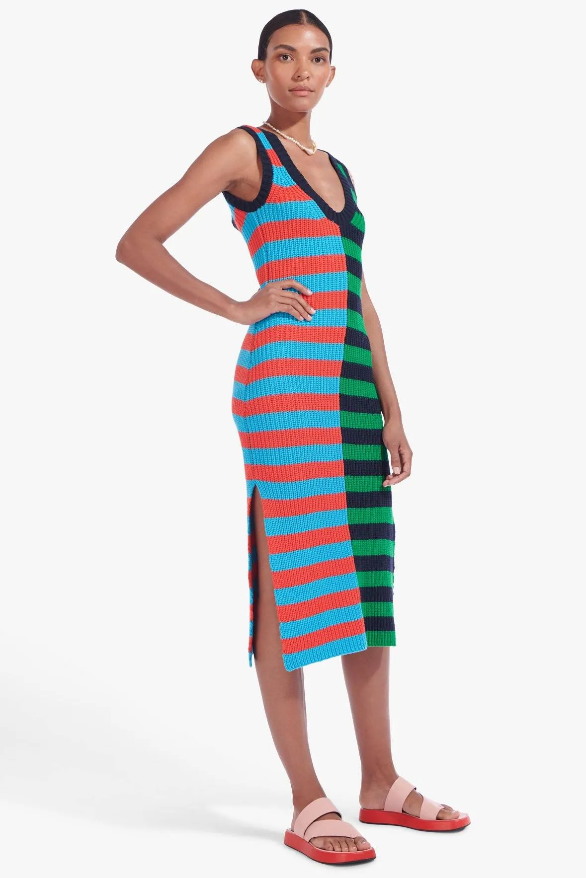 SEASHORE DRESS | CABANA STRIPE DARK